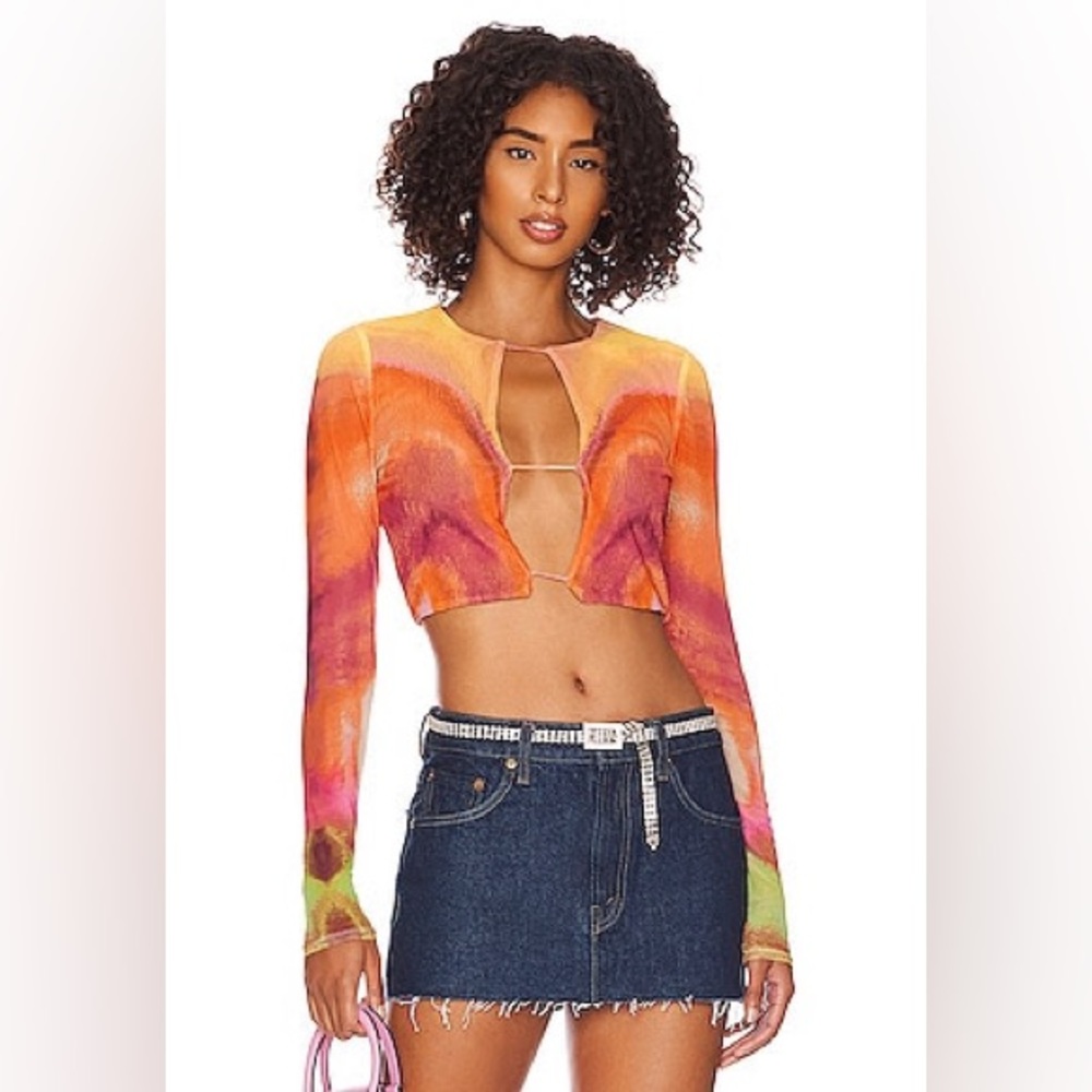 Revolve AFRM Vida Neon Watercolor Top